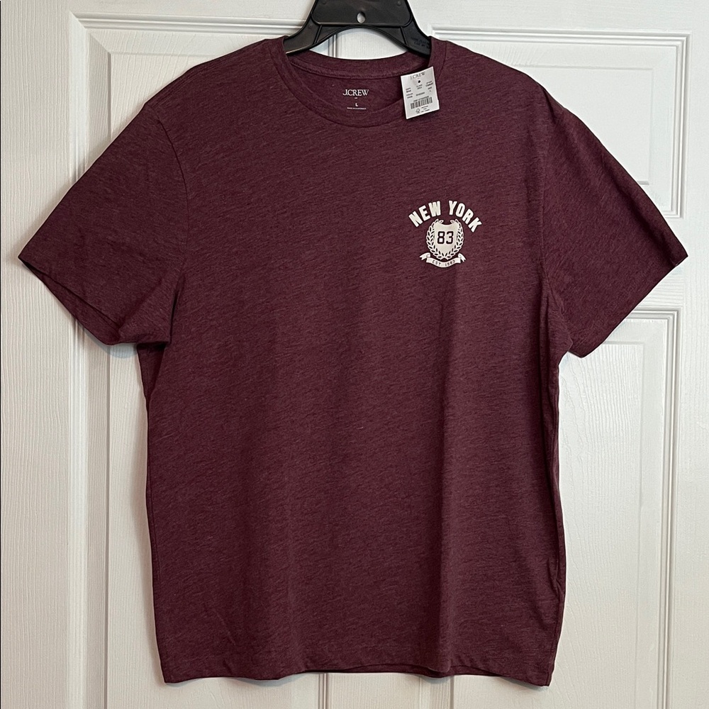 J.Crew New York Graphic Burgundy T-Shirt Men’s L - NWT
